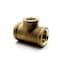 Thrifco Plumbing 3/4 X 3/4 X 1/2 Red Brass Tee 5317073 - alternate 4